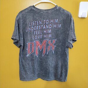 DMX Mottled Black Short Sleeve Cotton T Shirt L